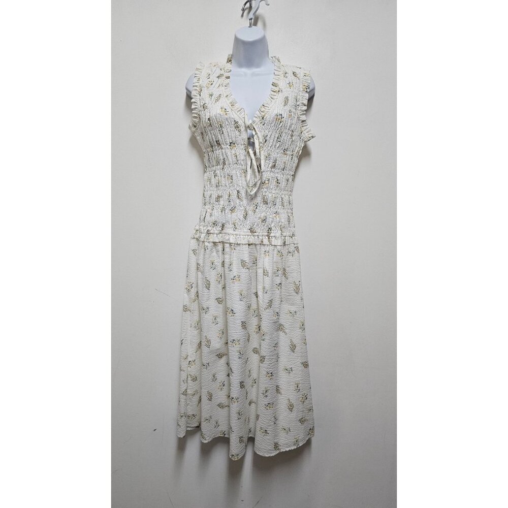 Rails Women's Dion Dress, a white floral cotton Size XS